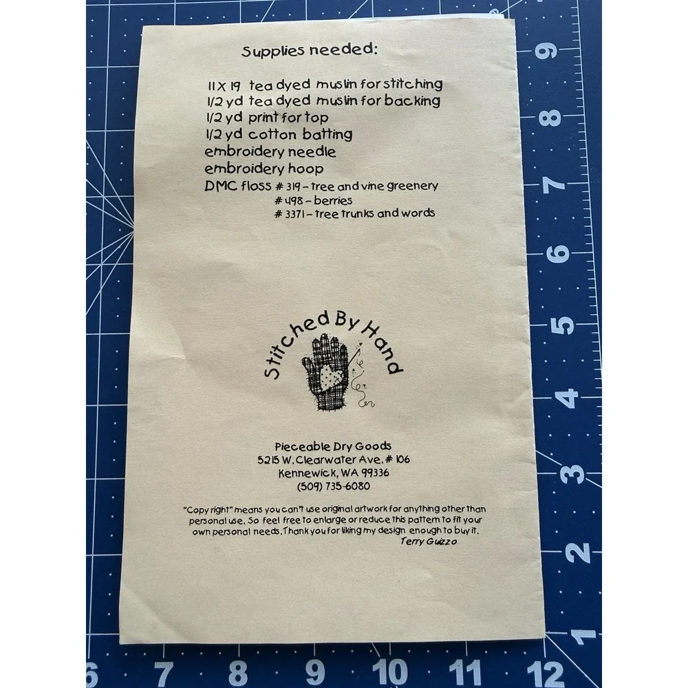Stitched By Hand Friends Gather‎ Here Table Runner Pattern